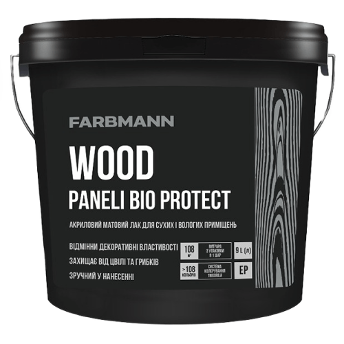 Лак для деревини в приміщенні FARBMANN Wood Paneli Bio Protect від Farba Service