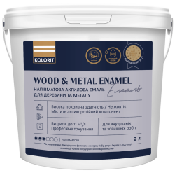 Емаль напівматова Kolorit Wood and Metal Enamel від Farba Service