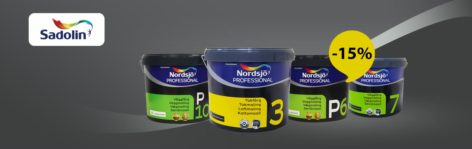 Знижка 15% на фарбу Sadolin Professional